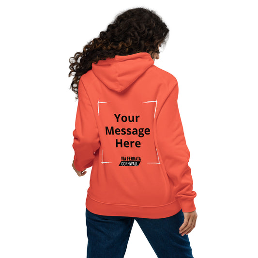 One-of-a-Kind Adventure Hoodie – Custom (Orange, Organic Cotton)