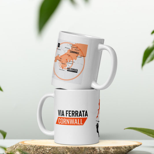 Map Your Next Adventure- Via Ferrata White Ceramic Mug 11oz